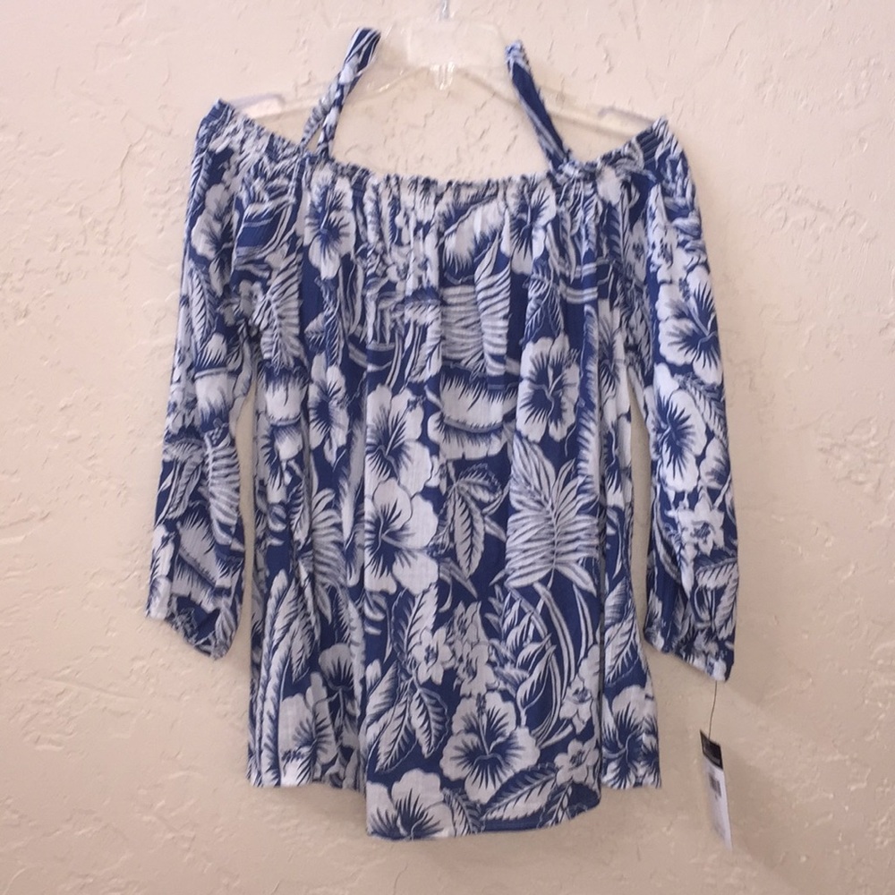 Chaps Lightweight Crinkled Cotton Top